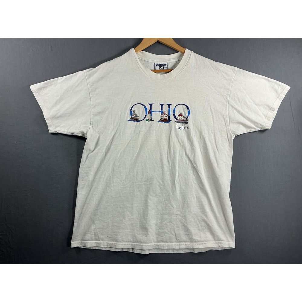 VTG Lee Ohio Lighthouses T-shirt - Sz XL